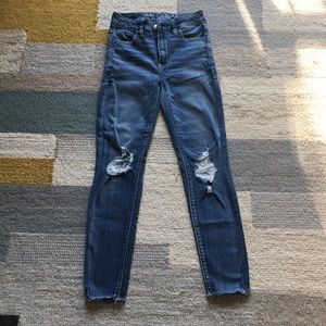 American Eagle Destructed Sateen Jeggings